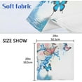 thumbnail image 5 of Coolnut Set of 4 Blue Grass and Butterfly Satin Napkin Square 20 Inches Table Napkins Soft Smooth Decorative Napkins for Wedding Banquet Party Decoration, 5 of 6