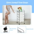 thumbnail image 6 of Topbuy 4 Drawer Cart Storage Container Bins with wheels for Home&School&Office Transparent White, 6 of 9
