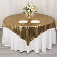 thumbnail image 2 of Efavormart 72"x72" Antique Gold Shimmer Sequin Dots Square Polyester Table Overlay, Wrinkle Free Sparkle Glitter Table Topper, 2 of 10