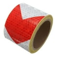 thumbnail image 1 of Cinta de advertencia de seguridad reflectante autoadhesiva para coche de 5cm x 3m, pegatina de tira reflectante para señal de flecha de Herramientas de reparación de automóviles blanco rojo, 1 of 8