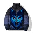 thumbnail image 3 of Ropa de algodón de invierno para hombre, ropa de algodón con estampado de tigre blanco y pantera negra y ojos azules, chaqueta informal para hombre, chaquetas, abrigo para hombre, 3 of 4