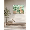 thumbnail image 3 of St. Patrick's Day Canvas Print Wall Art Rabbit Basket Floral Spring Green Shamrocks Pictures Painting Morden Artwork for Living Room Bedroom, Ready to Hang - 12"x16", 3 of 6
