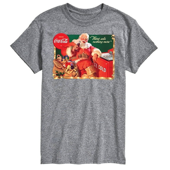 Coca-Cola - Vintage Santa With Coca Cola Ice Cooler - Men's Short Sleeve Graphic T-Shirt