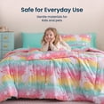 thumbnail image 4 of Sleep Zone Twin Kids Bedding Comforter Set, 5 Piece Girl Cute Durable Children Bed in a Bag, Starry Unicorn, 4 of 8