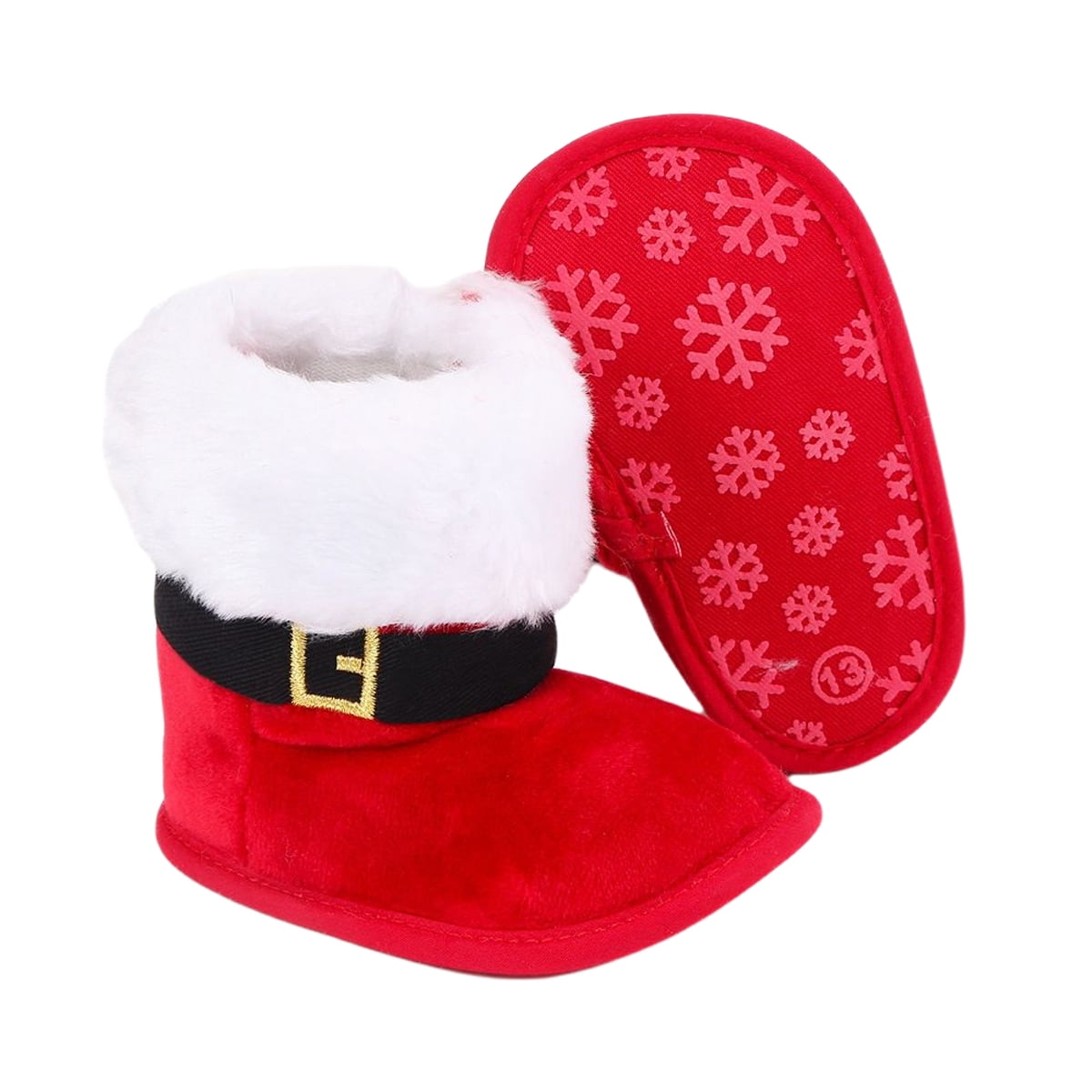 newborn christmas booties