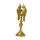 thumbnail image 4 of Estatua de pájaro con adorno de loro para pareja, coleccionable, regalo único, escultura decorativa oro 85x85x28cm, 4 of 9