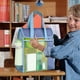 thumbnail image 1 of Bolsa de libros portátil, bolsa de tutoría engrosada con malla de doble capa, bolsa de almacenamiento de libros de texto de gran capacidad, cierre de cremallera duradero para organizar, 1 of 6