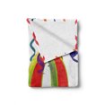 thumbnail image 2 of 60th Birthday Soft Flannel Fleece Throw Blanket, Party Swirls with the Baloons Ribbons and Green Orange 60 Number, Cozy Plush for Indoor and Outdoor Use, 50" x 70", Multicolor, by Ambesonne, 2 of 6