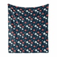 thumbnail image 1 of Marine Soft Flannel Fleece Throw Blanket, Nautical Pattern with Grunge Sailboats Flying Birds and Compass , Cozy Plush for Indoor and Outdoor Use, 50" x 70", Night Blue Coral White, by Ambesonne, 1 of 6