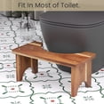 thumbnail image 6 of Danfoxer 7 Inches Acacia Wood Toilet Stool Squat for Adults,Wooden Poop Stool for Bathroom,Potty Step Stool with Non-Slip Strip, 6 of 6