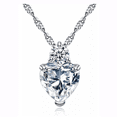 thumbnail image 2 of Juego De Collar Y Aretes Mujer Plata 925 Con Zirconia+caja Plata  Corazon, 2 of 5