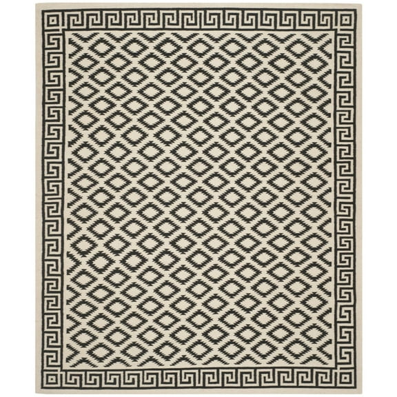 SAFAVIEH Dhurries DHU411A Handwoven Ivory / Black Rug
