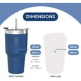 thumbnail image 2 of shiyou-Tumbler - Tumbler with Lid and Straw - Insulated Tumblers - Cups with Lid and Straw - Stainless Steel Tumbler - Perfect for Hot and Cold Drinks - BPA Free (Blue), 2 of 4