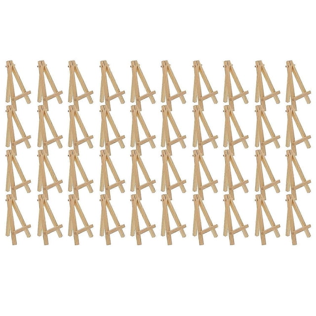 Mini Wood Display Easel, 40Pcs, Perfect for Displaying Small Canvases, Business Cards, Photos