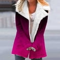 thumbnail image 2 of Winter Warm Plus Size Jackets for Womens Fashion Zip Up Composite Plush Button Lapels Jacket Outwear Coat, 2 of 6