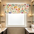 thumbnail image 6 of Farmhouse Rod Pocket Kitchen Curtains,Watercolor Wildflower Tier & Valance Curtains,Light Filtering Short Window Treatments for Bathroom,Bedroom Decor, 6 of 8
