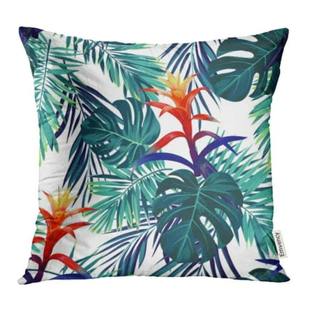 Cmfun Green Floral With Guzmania Flowers Monstera And Royal Palm