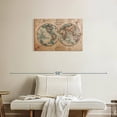 thumbnail image 2 of Elephant Stock Hemisphere Map Wall Art - Horizontal Canvas Wall Art - Living Room Wall Decor - Map Canvas - Beige And Blue Decor - 30" x 20", 2 of 8