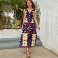 thumbnail image 5 of Vestido De Noche De Lujo Sin Mangas Para Mujer, Bohemian Pattern Vestido De Fiesta, 5 of 5