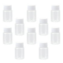 OUNONA 10pcs 50ml Transparent Plastic Bottles Refillable Empty Container with Lid Jars Boxes Tins