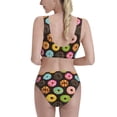 thumbnail image 5 of High Waisted Bikini Sets For Women, Colourful Donut Print Swimsuits Tummy Control, Two Pieces Bathing Suit, 5 of 8