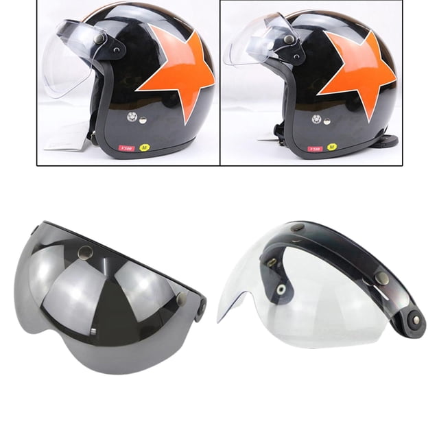Reemplazo de Lente de Visera Abatible Hacia Abajo DYNWAVEMX 2 Piezas para Cascos de Motocicleta de 3 Botones