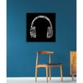 thumbnail image 2 of Music To My Ears Headphones Abstract Canvas Art 16 x 16, 2 of 5