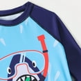 thumbnail image 4 of Boys 2 Piece Rash Guard Swimsuits Kids Long Sleeve Swimwear Sets Quick Dry Sun Protection Bathing Suits Navy, 4 Years, 4 of 6