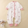 thumbnail image 2 of CAUYDY 3 6 9 12 18 24 Months Newborn Girl Coming Home Outfits Baby Sleepers Preemie Clothing Long Sleeve Bodysuit Fall Winter Infant Girls Pajamas Romper Sizes 12-18 Months,Pink, 2 of 5