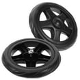 thumbnail image 6 of FONDOTIN 2Pcs Black Plastic Shopping Trolley Wheels for General Users 6.09X6.09X0.98in, 6 of 8