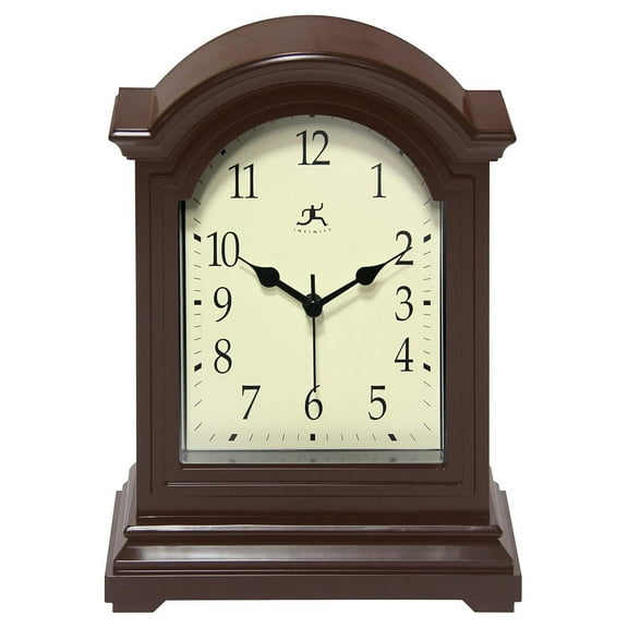 Brown Antique Grandfather Clock 9 x 6 Mantle Clock Mini Desktop Table Mantel Decor Vintage Living Room Decor