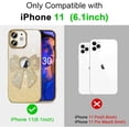 thumbnail image 2 of Compatible with iPhone 11 Case Cute Girly Glitter Bling Diamond Bow Rhinestone Design Bumper Sparkly Pink Full Camera Lens Protection Shockproof Phone Case for iPhone 11,Gold KDL, 2 of 12