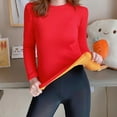 thumbnail image 3 of Qarigey Camisa térmica, ropa de abrigo, suministros para mujeres, Top lavable, lencería larga, ropa interior de invierno ajustada gruesa y Ropa interior Rojo XXL, 3 of 6