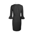 thumbnail image 2 of Donna Morgan Crew Neck Circular Flounce Sleeve Zipper Back Solid Crepe Dress-CEDAR / 8, 2 of 8