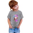 thumbnail image 4 of PMVFHDE Hauts d'Été pour Filles Hauts Décontractés Tendance T-Shirts d'Été Manches Courtes Garçon et Fille Imprimé Décontracté Col Rond T-Shirt Ample Gris, 8-9 Ans, 4 of 4
