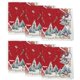 thumbnail image 2 of Horaldaily Servilletas de tela navideñas de 18.0 x 18.0 in, diseño de casa de muñeco de nieve de invierno, árboles de Navidad, decoración de cena de fiesta roja, servilletas lavables, juego de 6, 2 of 4