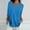 Blue, variant on Women's Plus Casual Easter Shirt Shirts for Women Women Spring Casual 3/4 Sleeve Solid Color V Neck Loose Pullover Knit Fall Sweaters Tops Women's Tops Plus Size 4X