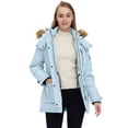 thumbnail image 5 of Wantdo Women's Recycled Winter Coat Warm Winter Jacket Padded Parka Coat Ice Blue S, 5 of 10