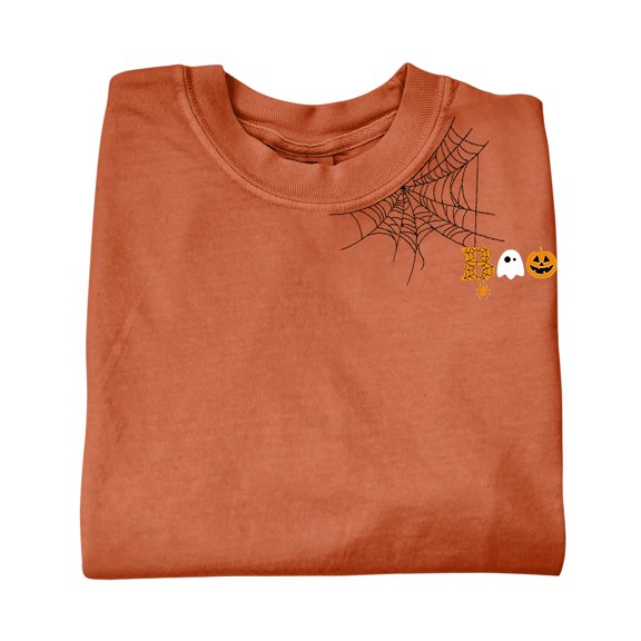 Womens Vintage Halloween Sweatshirt Crewneck Long Sleeve Pullover with Cute Pumpkin Graphic for Fall Spooky Season