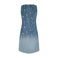 thumbnail image 6 of UDAUDU Casual Summer Dresses for Women 2026 V-Neck Sundresses Sleeveless Loose Sleep Dress Beach Tank Dress Vacation Floral Dresses Dark Blue S, 6 of 7
