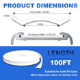 thumbnail image 2 of Moldura de vinilo blanco para autocaravana Weather Stripping Podoy, 2,2 cm y 30,5 m, 2 of 7
