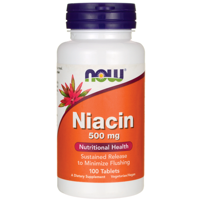 NOW Foods Niacin 500 mg. 100 Tablets