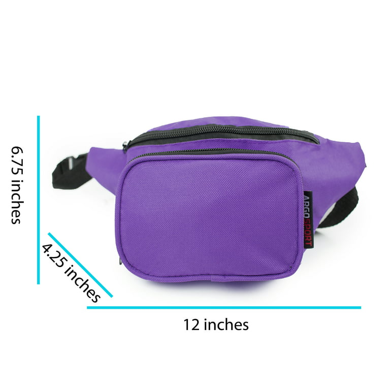 Fanny Pack Multi-pocket Purple Waist Bag 