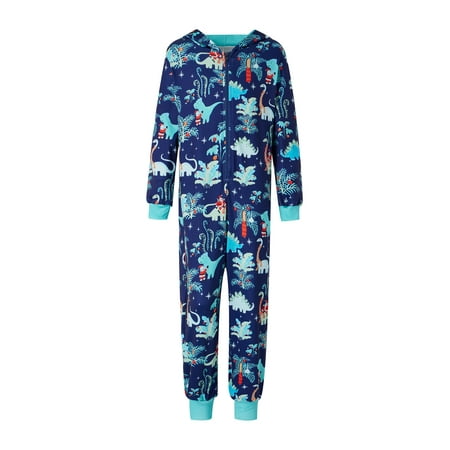 

hirigin Family Matching Christmas Pajamas Romper Cartoon Animals/Letter Snowflake Elk Print Long Sleeve Jumpsuits Sleepwear