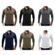 thumbnail image 3 of Sunloudy Camiseta de manga larga para hombre, cuello alto, color sólido, jersey con escote de cremallera suave, tops informales ajustados para hombre Sunloudy S M L XL XXL, 3 of 3