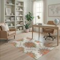 thumbnail image 2 of ODIKA 4'x6' Washable Area Rug Cottage Vintage Bouquet With Romantic Spring Petal Border Floral Rose Refined for Bedroom, Reading Nook, Pet Friendly & Non-Shedding, 2 of 7