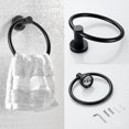 thumbnail image 3 of Wall Mounted Toilet Roll Holder And Towel Holder Set, 2 Pcs Stainless Steel Bath Hardware Accessory For Bathroom Kitchen, 3 of 5