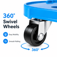 thumbnail image 2 of Lethargic 5 Gallon Bucket Dolly with Wheels, 12.8"D x 12.2"W x 1.97"H, PP Rolling Bucket Base with 4 Swivel Casters for Standard 5-Gallon Buckets., 2 of 8