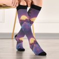 thumbnail image 5 of FORMRS Womens Knee High Socks Casual Long Thick Travel Daily Wear, 1 Pair, Blue Neon Road, 5 of 6