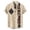 Khaki, variant on Men Shirts Summer Casual Short Sleeve Printed Shirt for Stylish Daily Wear Brown XXL
